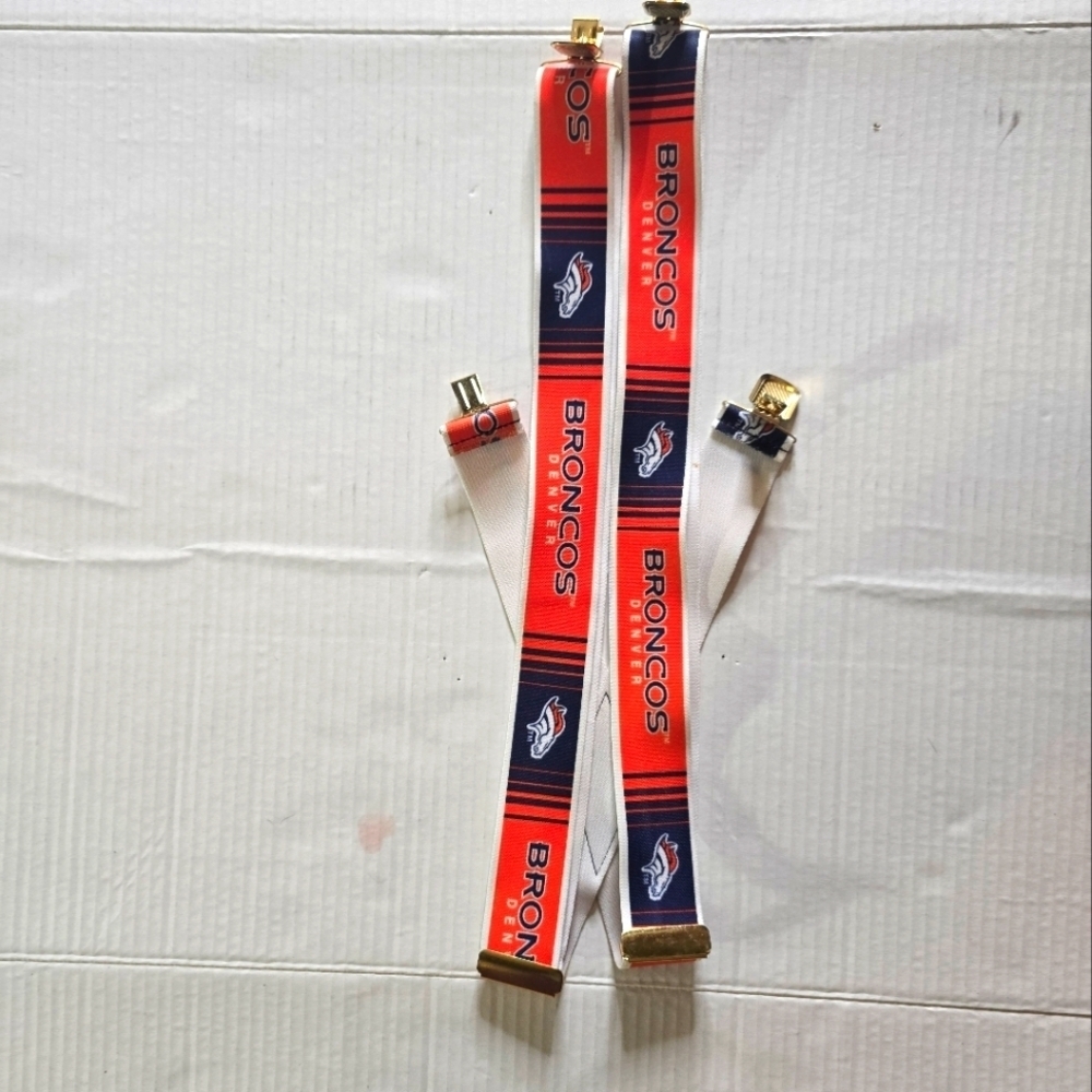 NFL Broncos Red and Blue Suspenders